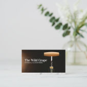 Weinschraube | Sommelier-Visitenkarte Visitenkarte (Stehend Vorderseite)