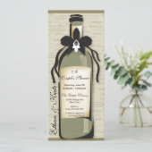 Weinsorte und Whimsikale Flasche Einladung (Stehend Vorderseite)