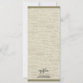 Weinsorte und Whimsikale Flasche Einladung (Rückseite)