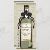 Weinsorte und Whimsikale Flasche Einladung (Vorne/Hinten)