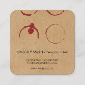 Weinspezialist Weinstock Quadratische Visitenkarte (Rückseite)