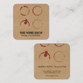 Weinspezialist Weinstock Quadratische Visitenkarte (Vorne/Hinten)