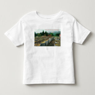 Weinstein Bottich-Ansicht an Italienisch-Schweizer Kleinkind T-shirt
