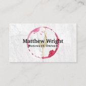 Weinstein | Gold Wine Glass Logo Visitenkarte (Vorderseite)