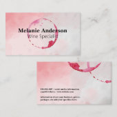 Weinstein | Hintergrund Wasserfarbe Visitenkarte (Vorne/Hinten)