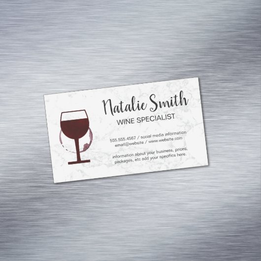 Weinstein | Kellermarmor Magnetische Visitenkarte (Beispiel)