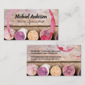 Weinstein | Korken an der Tabelle Visitenkarte (Vorne/Hinten)