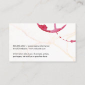 Weinstein | Marmoruntergrund Visitenkarte (Rückseite)