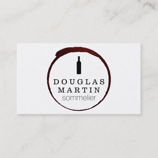 Weinstein | Rote Kunst Visitenkarte (Vorderseite)