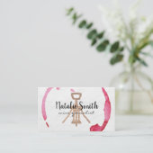 Weinstein (schwarz / weiß) | Cork Wine Opener Visitenkarte (Stehend Vorderseite)