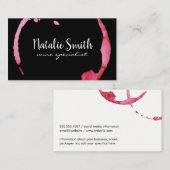 Weinstein (schwarz / weiß) visitenkarte (Vorne/Hinten)