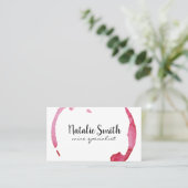 Weinstein (schwarz / weiß) visitenkarte (Stehend Vorderseite)