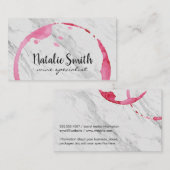 Weinstein (schwarz / weiß) visitenkarte (Vorne/Hinten)