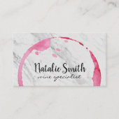 Weinstein (schwarz / weiß) visitenkarte (Vorderseite)