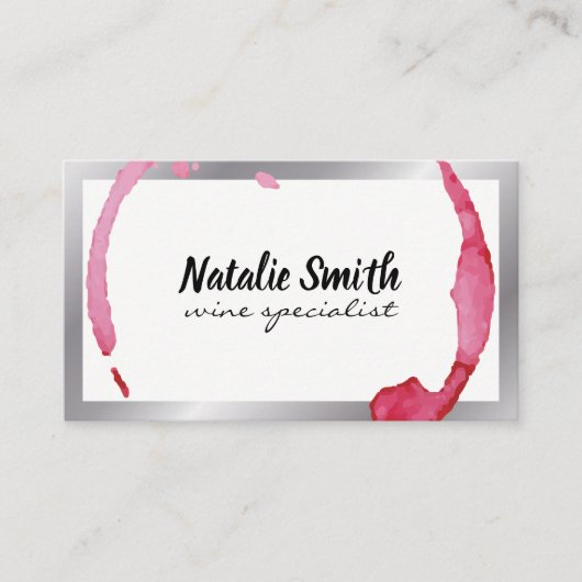 Weinstein - Silbergrenze Visitenkarte (Vorderseite)