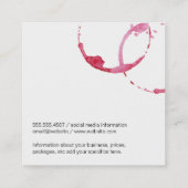 Weinstein | Textur | Weinkeller Quadratische Visitenkarte (Rückseite)