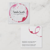 Weinstein | Textur | Weinkeller Quadratische Visitenkarte (Vorne/Hinten)