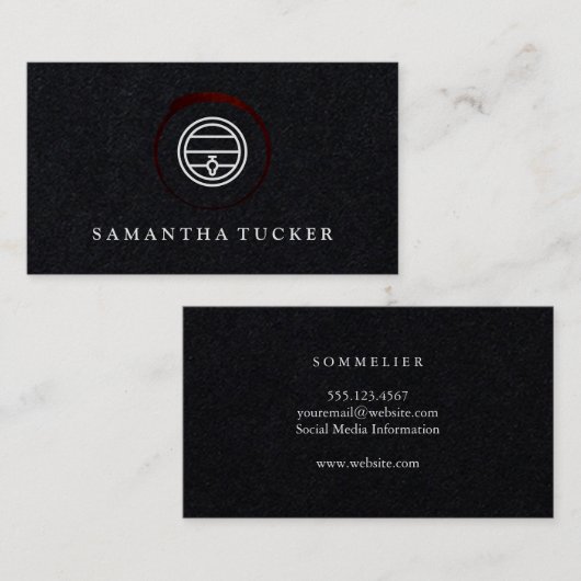 Weinstein und Barrel | Wein Visitenkarte (Vorne/Hinten)