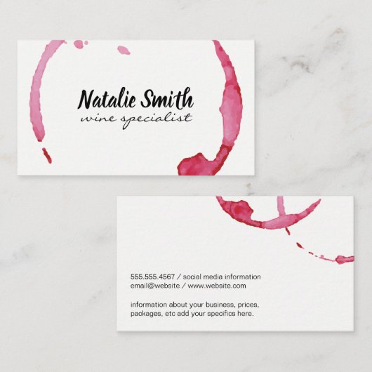 Weinstein Visitenkarte (Vorne/Hinten)