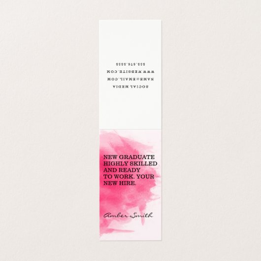 Weinstein | Wasserfarbe | Beifall Visitenkarten (Außenseite Aufgefaltet)