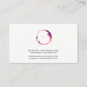 Weinstein | Weinberg | Hintergrund Holz Visitenkarte (Rückseite)