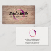 Weinstein | Weinberg | Hintergrund Holz Visitenkarte (Vorne/Hinten)