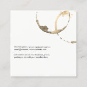 Weinstein (Weinflasche) Quadratische Visitenkarte (Rückseite)