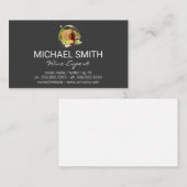 Weinstein | Weinflasche und Trauben Visitenkarte (Vorne/Hinten)