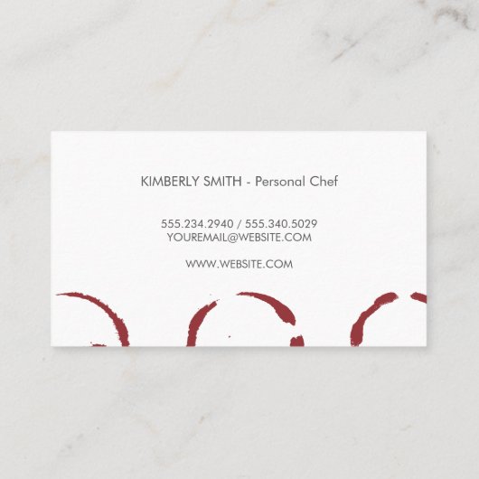 Weinstein | Weinflasche Visitenkarte (Rückseite)