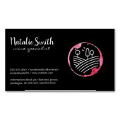 Weinstein (Weinflasche) Weinberg Magnetische Visitenkarte (Vorderseite)