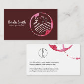 Weinstein Weingartenlogo Dunkelrot Visitenkarte (Vorne/Hinten)