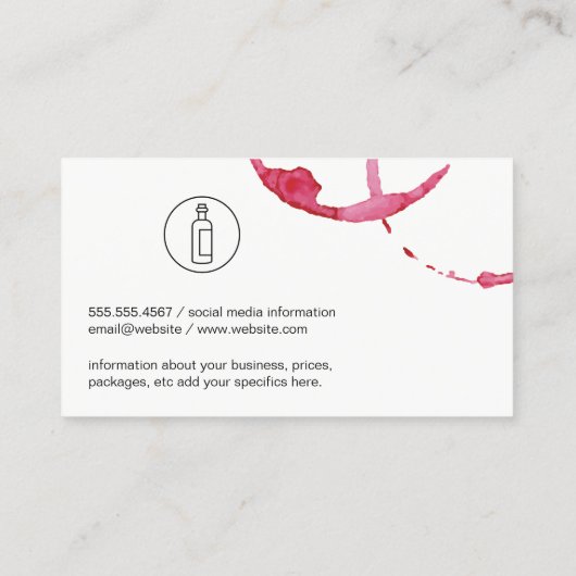 Weinstein Weingartenlogo Dunkelrot Visitenkarte (Rückseite)