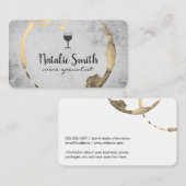 Weinstein (Weinglas) / Gold Visitenkarte (Vorne/Hinten)