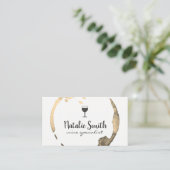 Weinstein (Weinglas) / Gold Visitenkarte (Stehend Vorderseite)