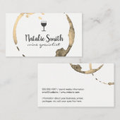 Weinstein (Weinglas) / Gold Visitenkarte (Vorne/Hinten)