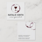 Weinstein (Weinglas) Quadratische Visitenkarte (Vorne/Hinten)