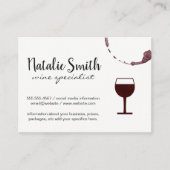 Weinstein (Weinglas) / Sommelier Visitenkarte (Vorderseite)