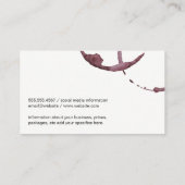 Weinstein (Weinglas) Visitenkarte (Rückseite)