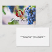 Weinstein | Weintrauben Weinberg Visitenkarte (Vorne/Hinten)