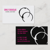 Weinsteine (schwarz) visitenkarte (Vorne/Hinten)