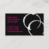 Weinsteine (schwarz) visitenkarte (Rückseite)