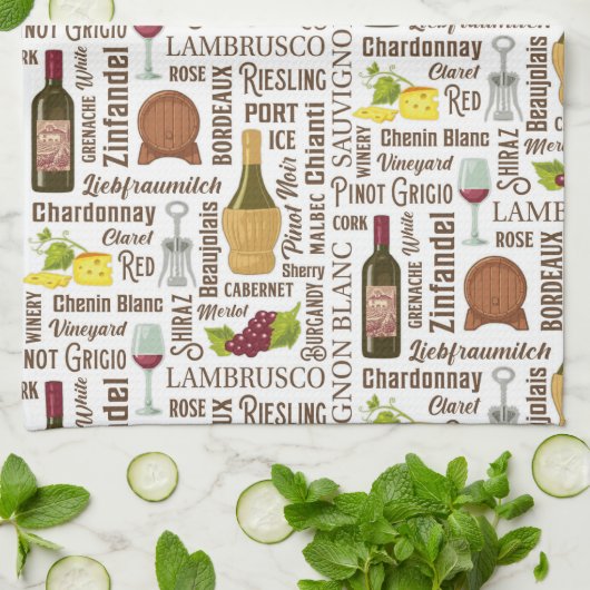 Weinstile Küchentücher (Gefaltet)