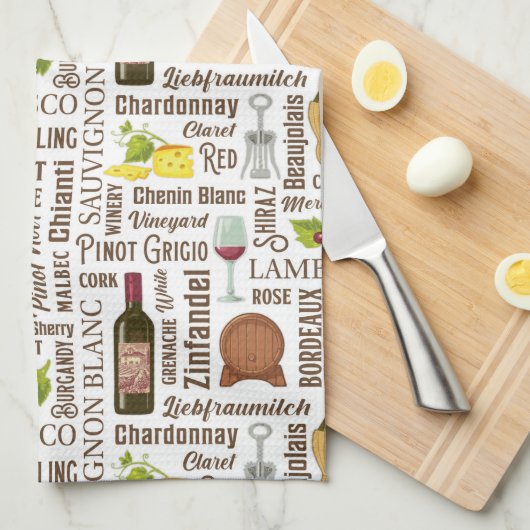 Weinstile Küchentücher (Viertel Falte)