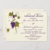 Weinstock-Proben-Abendessen Einladung (Vorne/Hinten)