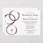 Weinstock Weintrauben Junggeselinnen-Abschied Einl Einladung (Vorne/Hinten)