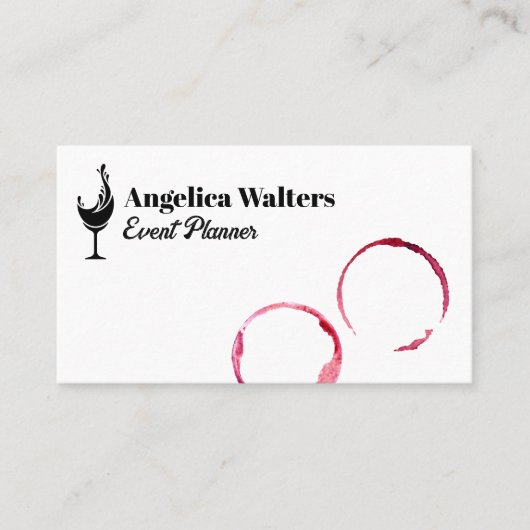 Weinstöcke | Glass Splash Logo Visitenkarte (Vorderseite)