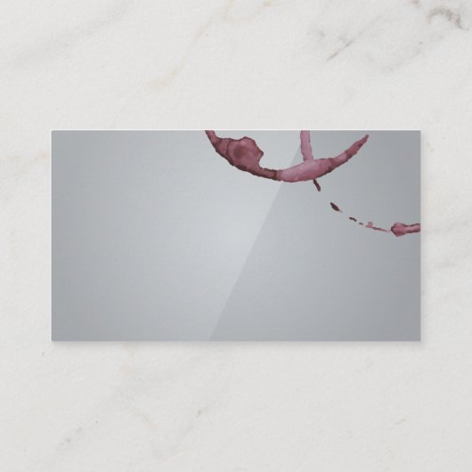 Weinstöcke | Gray Gloss Visitenkarte (Rückseite)