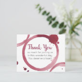 Weinstöcke Hochzeit Danke Karte (Stehend Vorderseite)