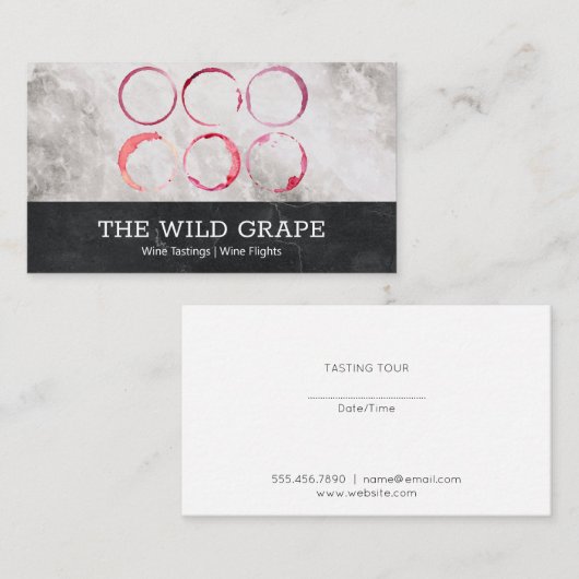 Weinstöcke | Marmor Visitenkarte (Vorne/Hinten)