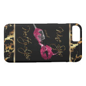 Weinstöcke und Hübsche Lippen - Rosa Case-Mate iPhone Hülle (Rückseite (Horizontal))